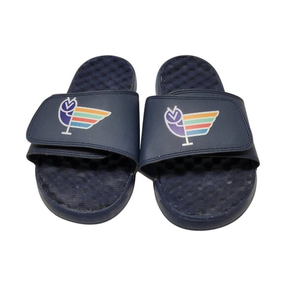 ISLIDE Unisex NAVY BLUE Beach Shower Slipper SOFT Slide Mule Slip On Shoe size 7 - Picture 2 of 9